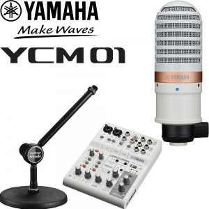 Yamaha YCM01 하얀색 + AG06MK2  + OnStage Stand DS300B 마이크스탠드 | 정식수입품