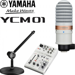 Yamaha YCM01 하얀색 + AG03MK2  + OnStage Stand DS300B 마이크스탠드 | 정식수입품